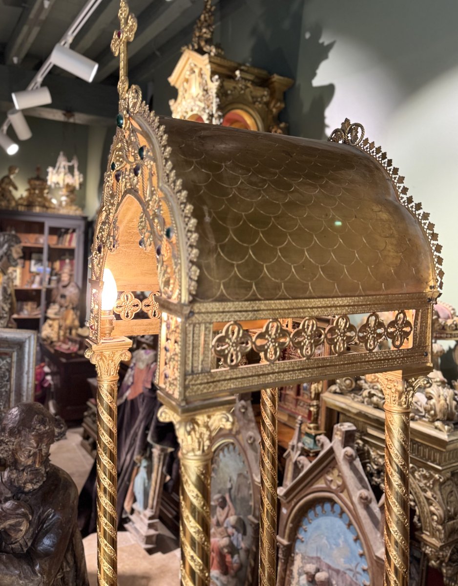 Important Ciborium Néogothique – Circa 1900 -photo-2