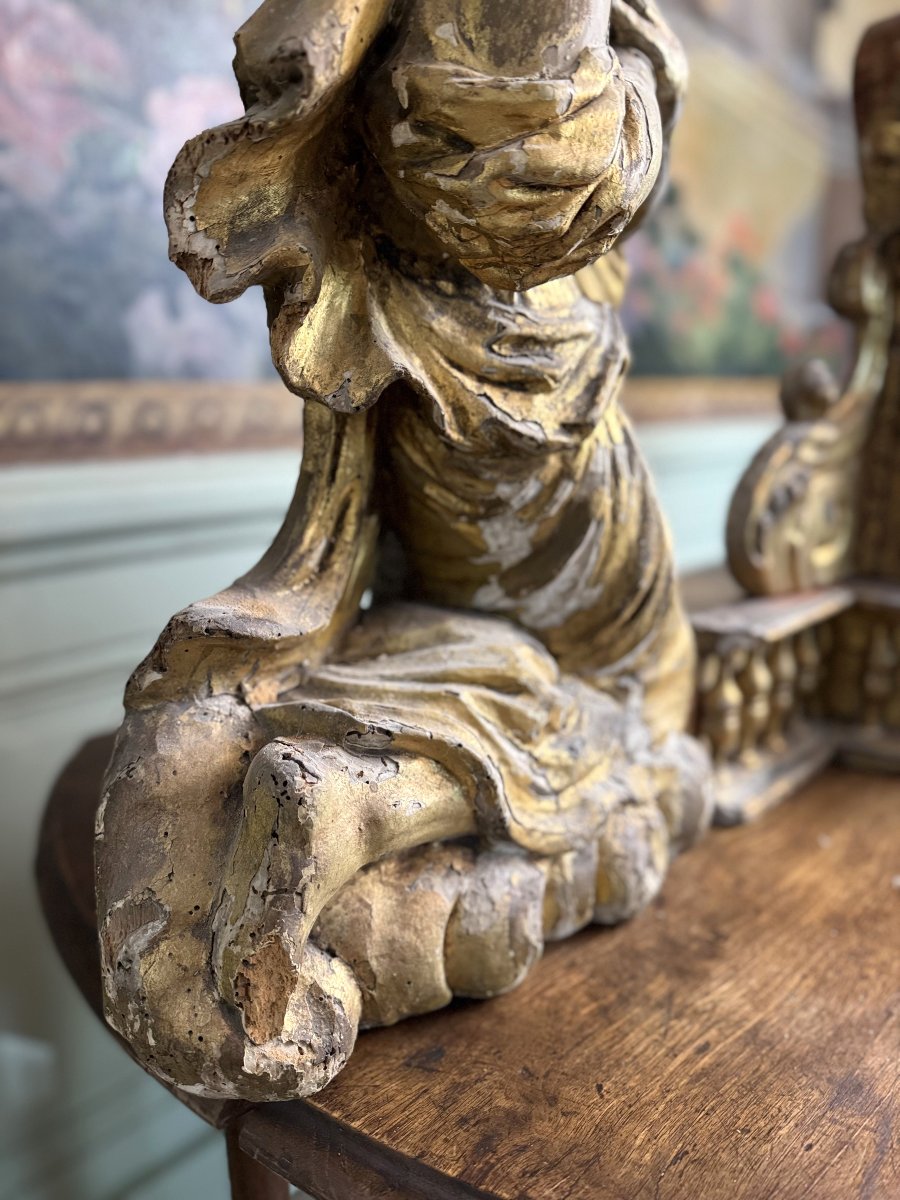 Pair Of Angels And Altar Gallery – 17th Century -photo-5