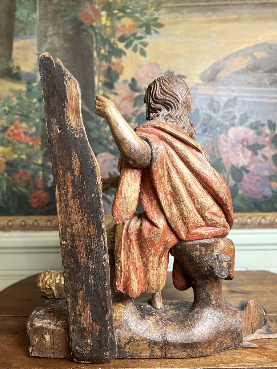 Saint John The Baptist In The Desert – 17th Century-photo-3