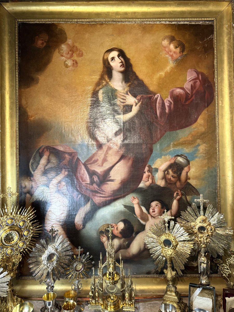 Monumentale Toile - l' élévation De Sainte Marie Madeleine – XVIIe -photo-3