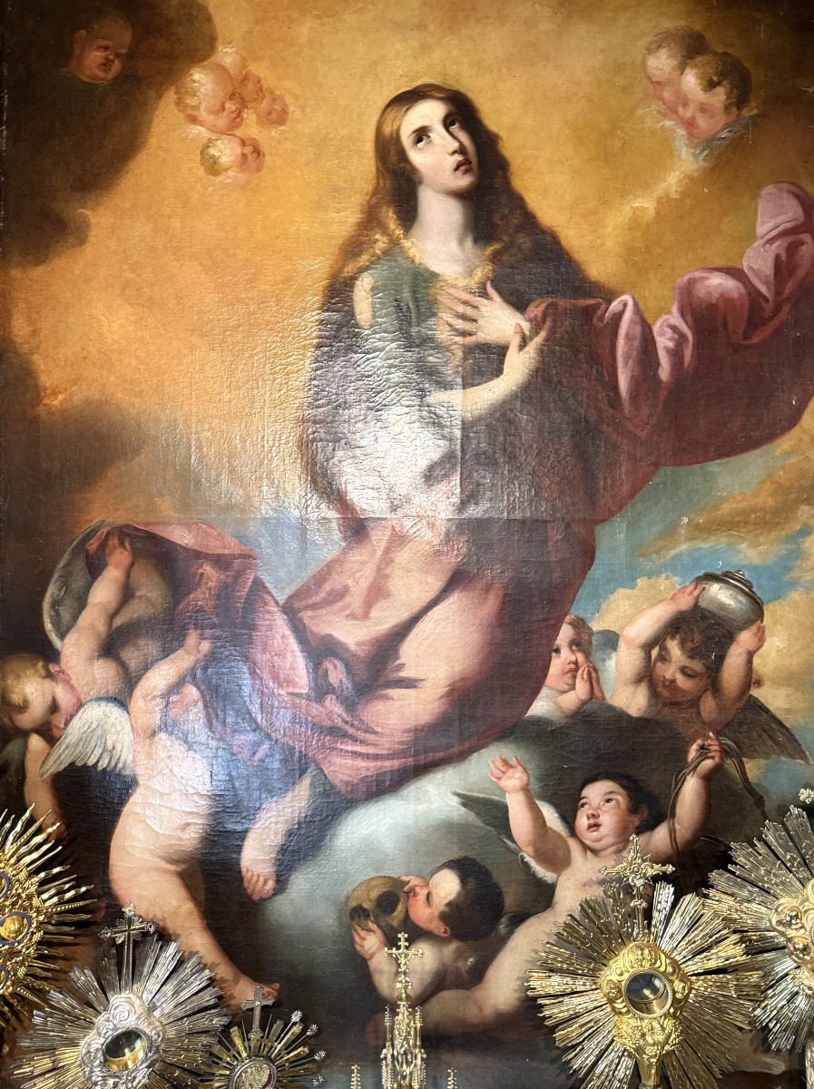 Monumentale Toile - l' élévation De Sainte Marie Madeleine – XVIIe 