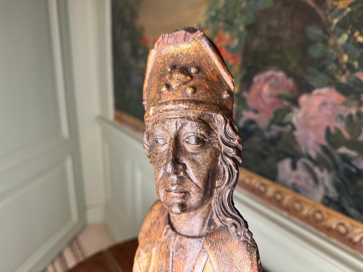 Saint Évêque Allemagne circa 1500-1525 -photo-2
