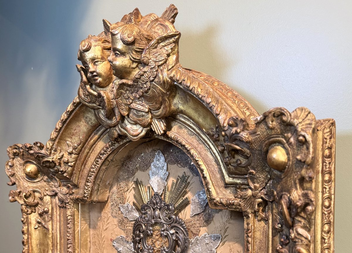 Baroque Reliquary Altarpiece With 27 Relics – Circa 1740-photo-6