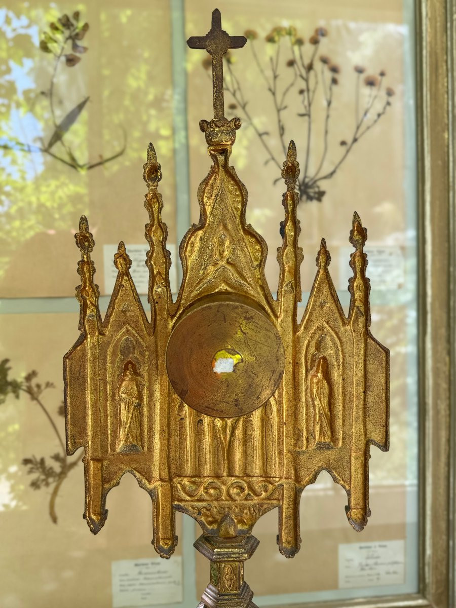 Monstrance Reliquary With Four Relics – 19th Century -photo-4