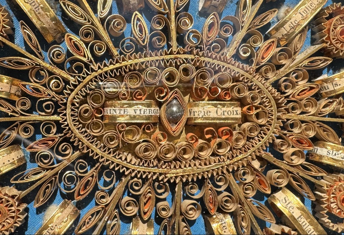 Reliquary Paperolles Of The Holy Virgin And The True Cross – Early 19th Century -photo-4