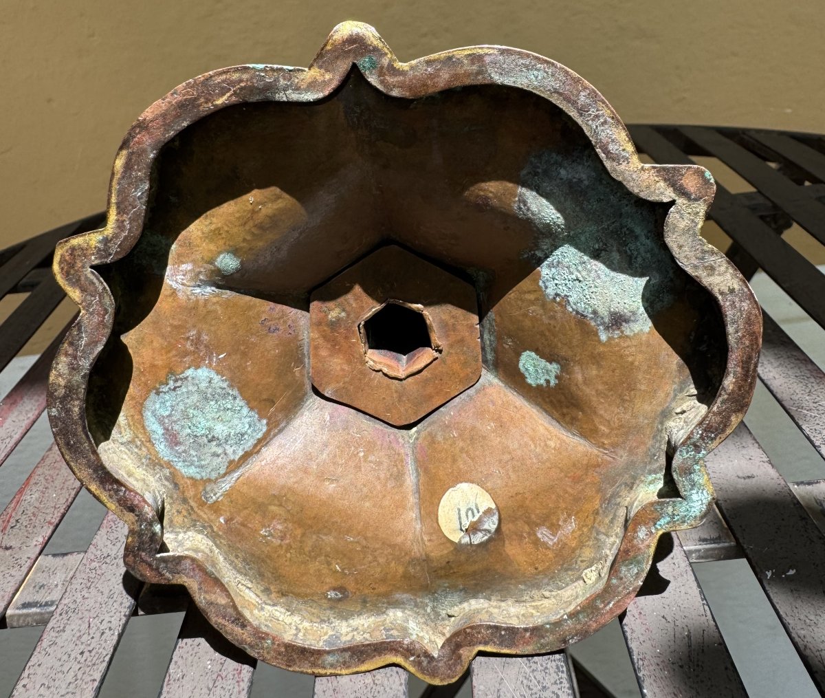 Monstrance Reliquary In Copper - Circa 1500-photo-6