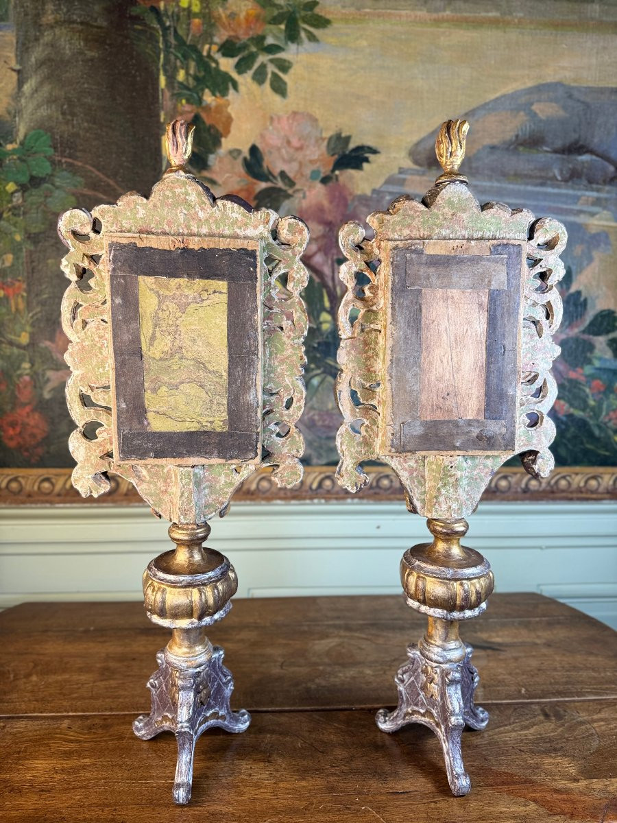 Paire De Reliquaires - Travail Italien - XVIIIe -photo-4