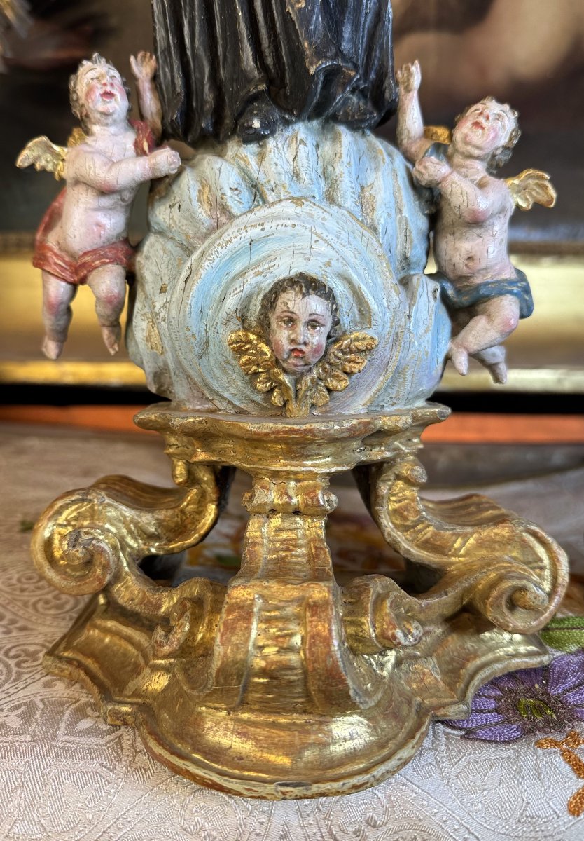 Sainte Scholastique et Saint Benoît - XVIIIe -photo-1