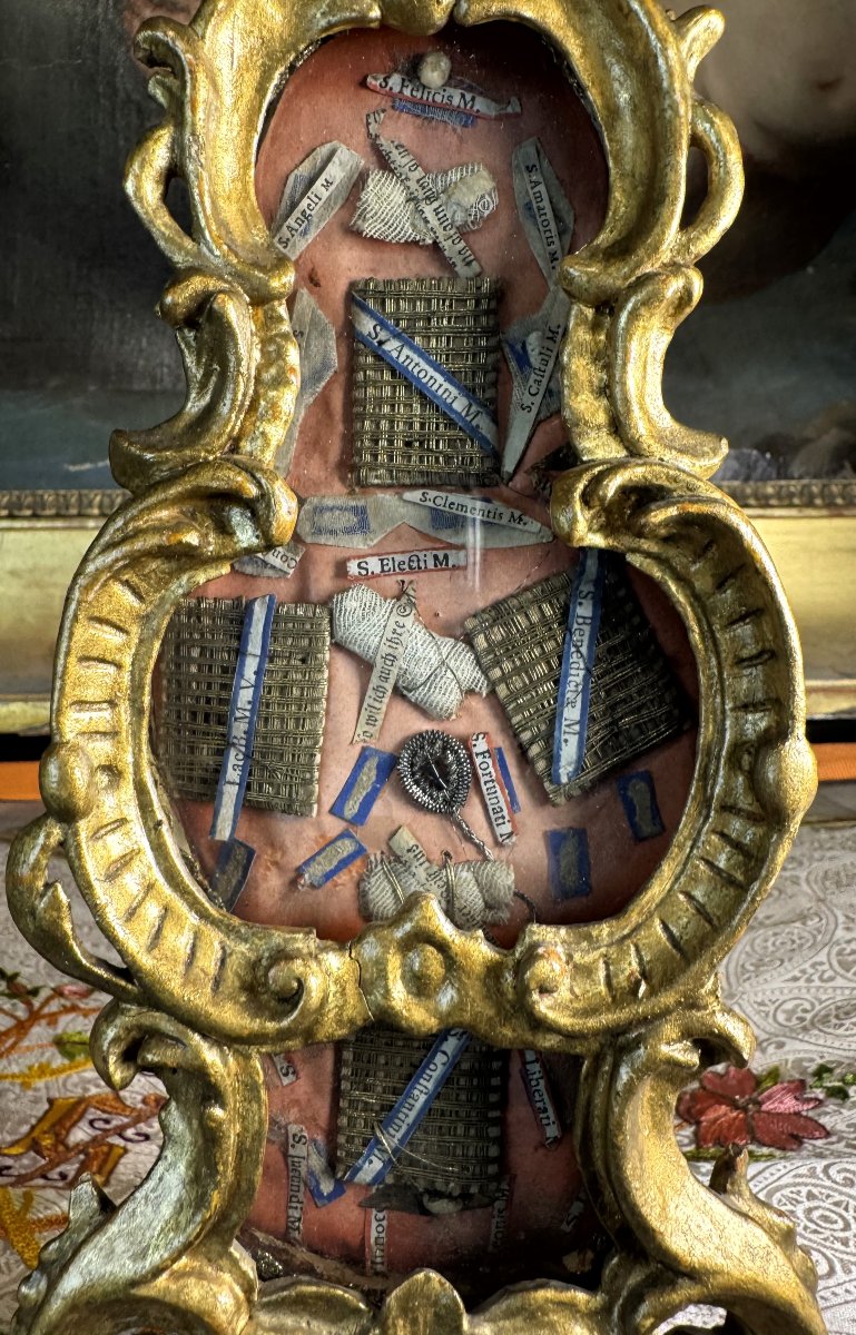 Paire de monstrances reliquaires baroques - XVIIIe -photo-3