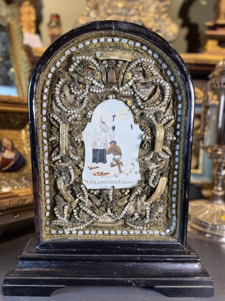 Niche Reliquaire à La Gloire De Saint François Xavier - circa 1800  