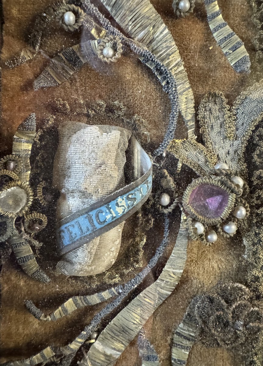 Important Reliquaire Aux Quatre Reliques de Saints Martyrs et son authentique – XVIIIe -photo-1