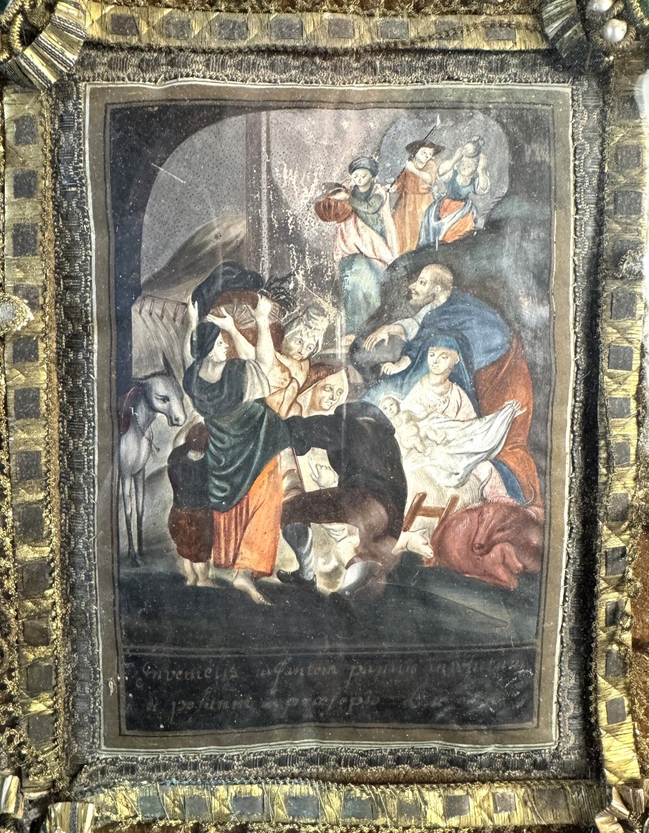 Important Reliquaire Aux Quatre Reliques de Saints Martyrs et son authentique – XVIIIe -photo-6