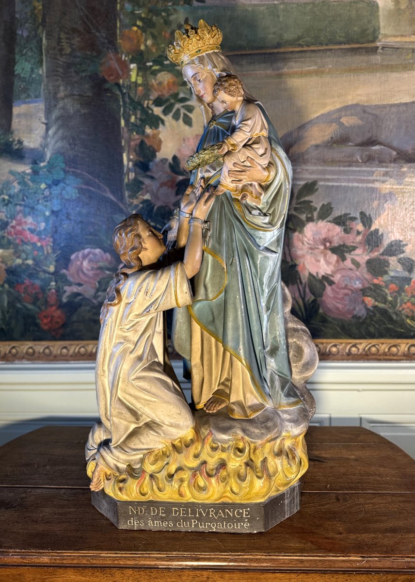 Imposante représentation de Notre-Dame de Délivrance des âmes du Purgatoire - Circa 1900 -photo-2