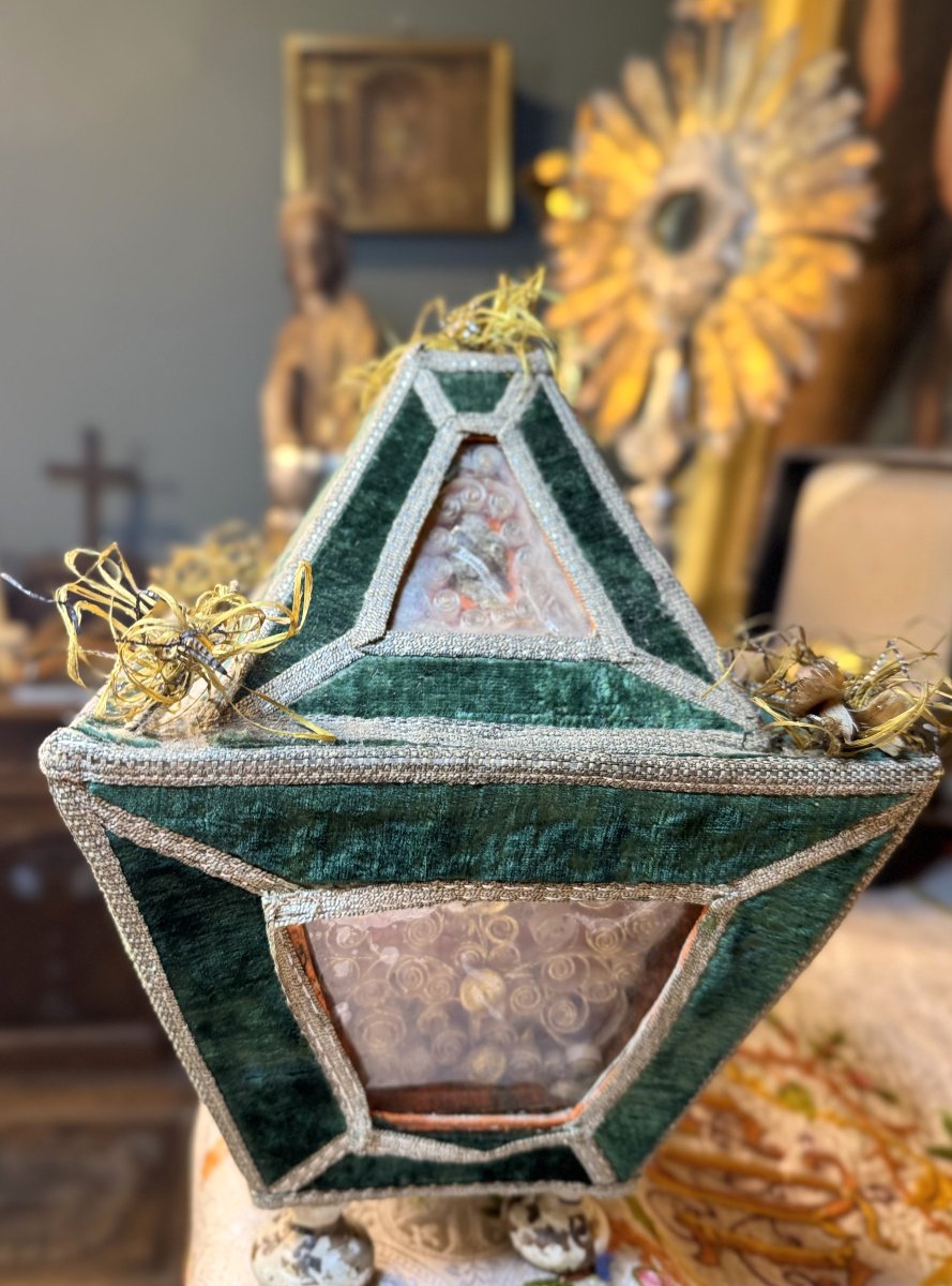 Reliquary Shrine In Its Wooden Box - 18th Century -photo-1