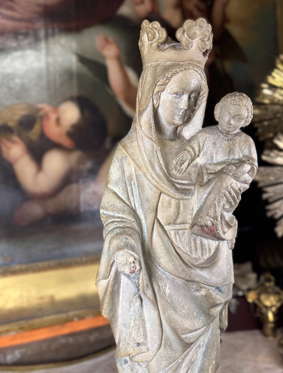 Crowned Virgin And Child – 19th Century -photo-1