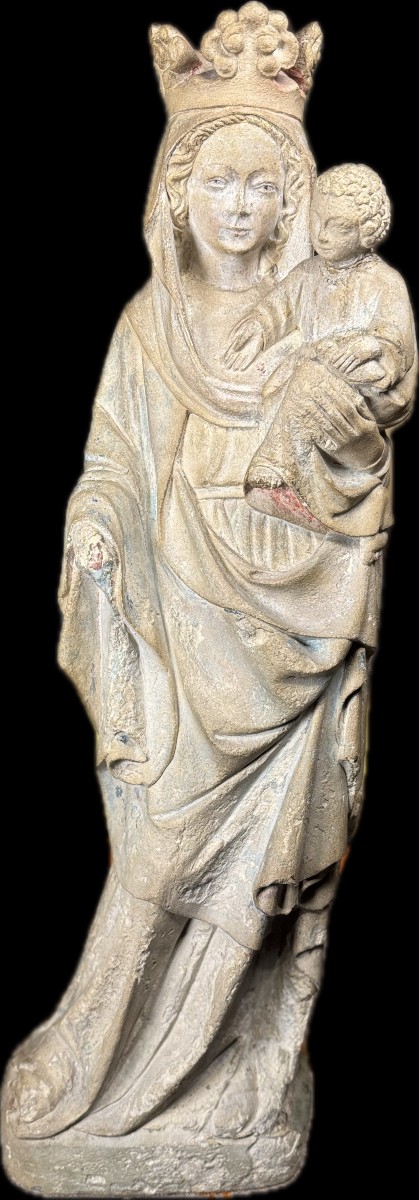 Crowned Virgin And Child – 19th Century 