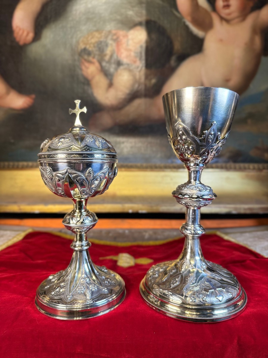 Chapelle comprenant Calice et Ciboire - XIXe  