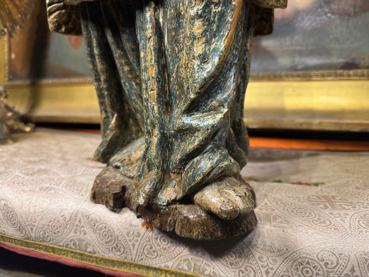 Sculpture d’un ange d’autel – XVIIe -photo-3