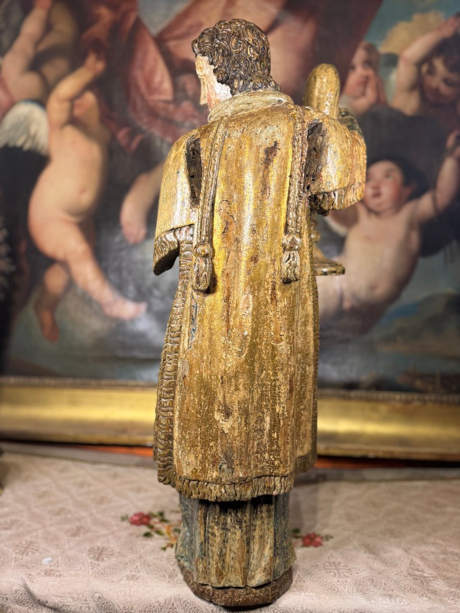 Sculpture d’un ange d’autel – XVIIe -photo-5