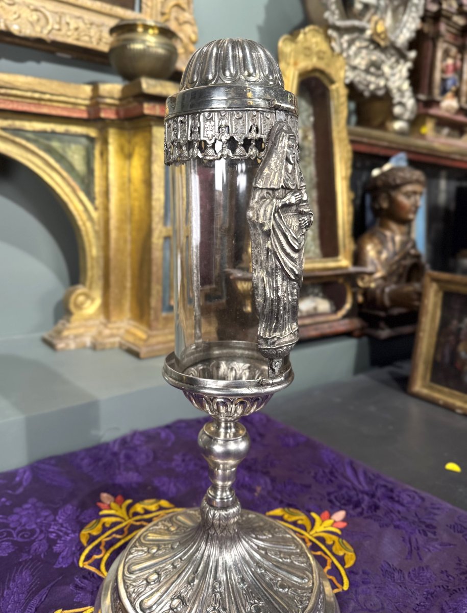 Reliquary With The Image Of Saint Clare - 18th Century -photo-2