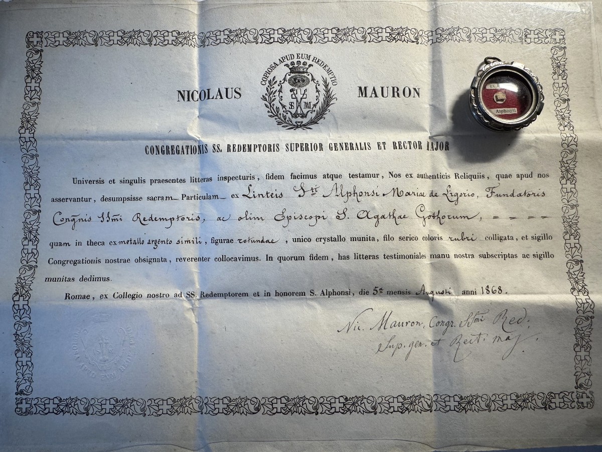 Reliquary Of Saint Alphonsus Liguori - 1868