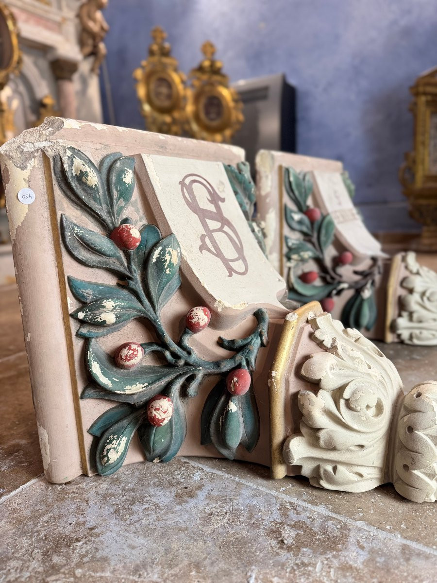 Paire de consoles de chapelle - Saint Bénilde - XXe-photo-2