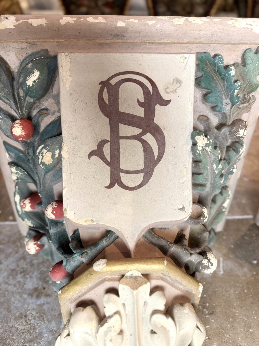 Paire de consoles de chapelle - Saint Bénilde - XXe-photo-1