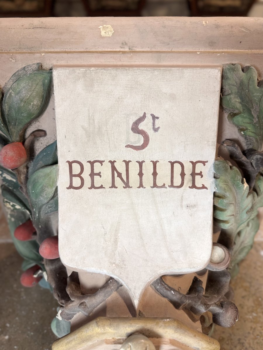 Paire de consoles de chapelle - Saint Bénilde - XXe-photo-2