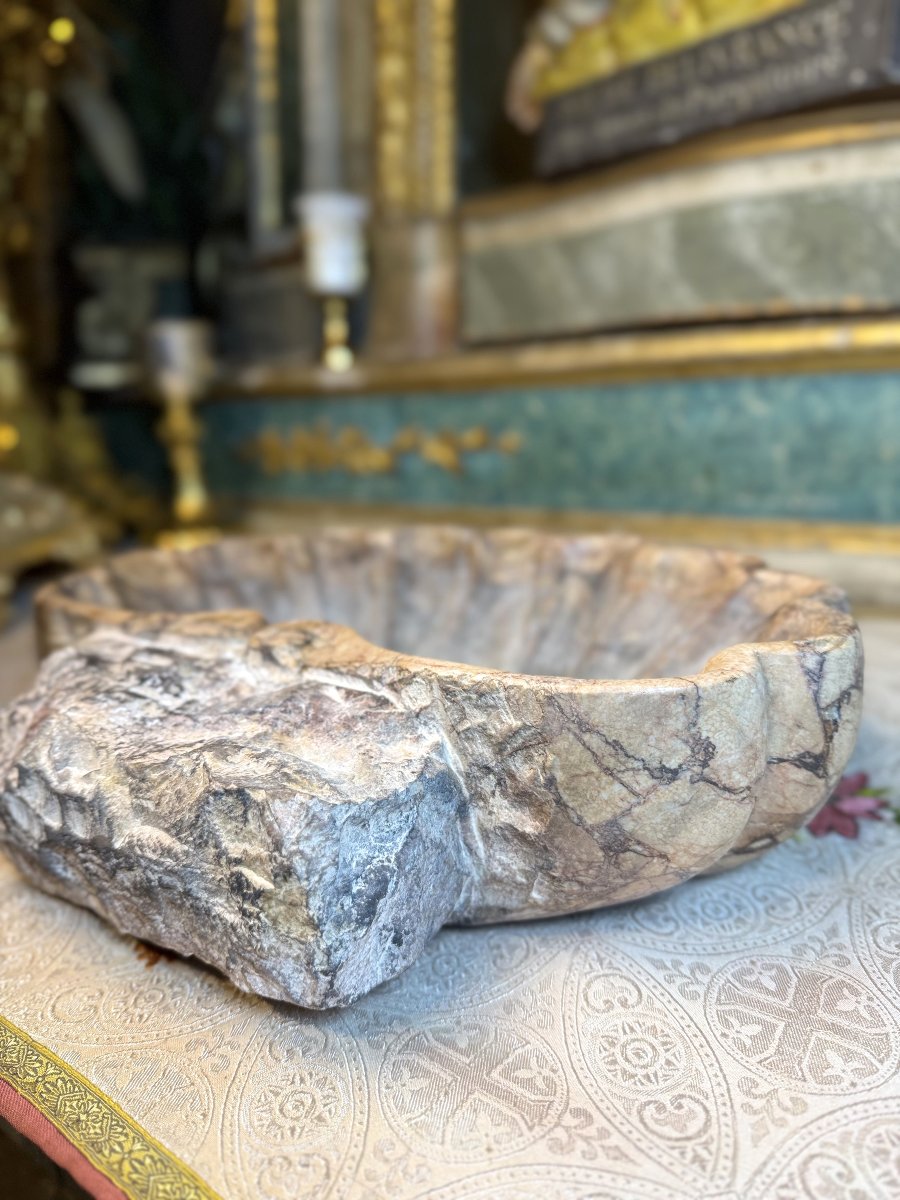 Paire de bénitiers de chapelle – XVIIIe -photo-3