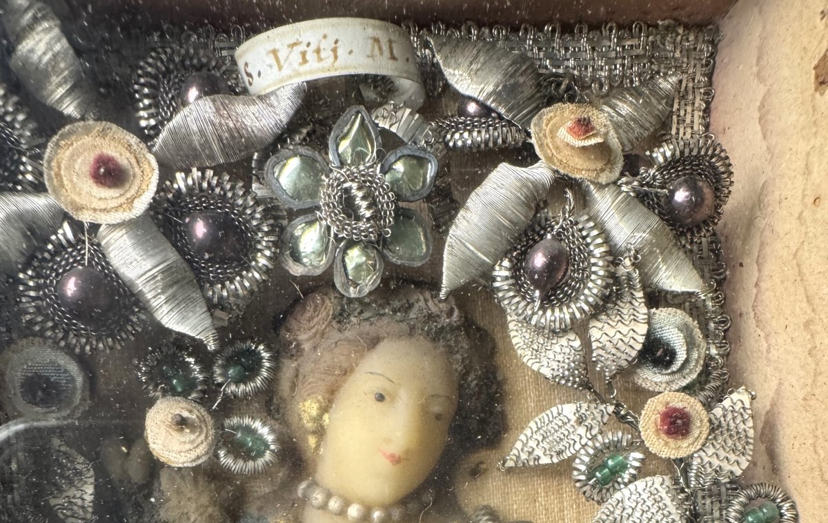 Paire de cadres reliquaires - XIXe -photo-4