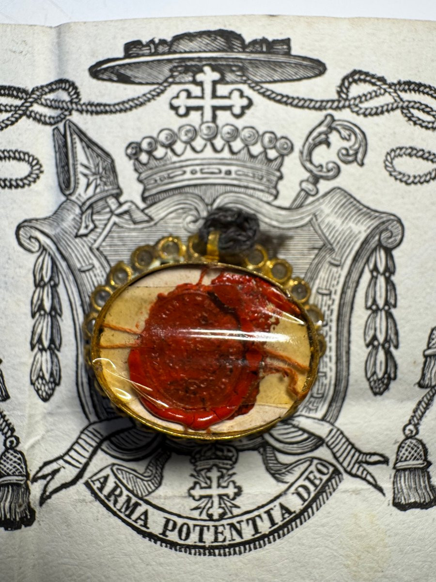 Reliquary Book And Its Authenticated 1834 Manuscript - Honor To The Visitation Nuns -photo-3