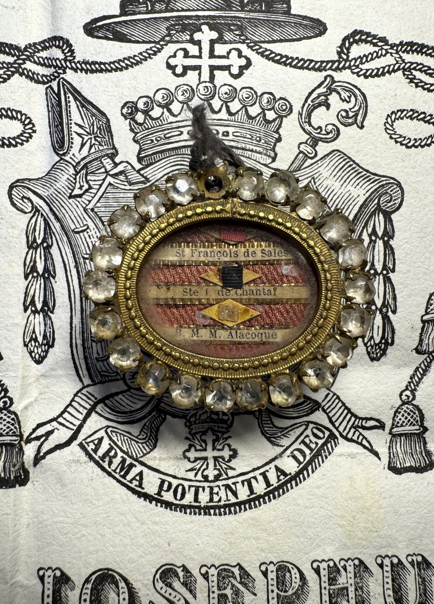 Reliquary Book And Its Authenticated 1834 Manuscript - Honor To The Visitation Nuns -photo-4