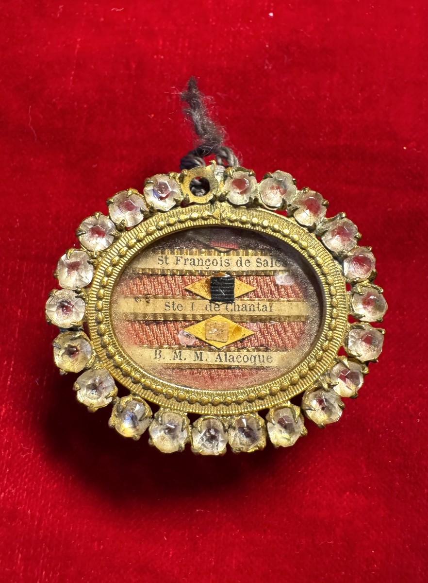 Reliquary Book And Its Authenticated 1834 Manuscript - Honor To The Visitation Nuns 