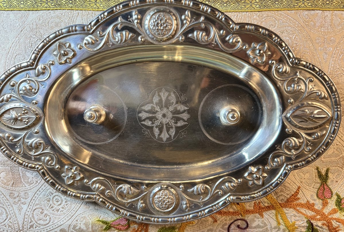 Burettes liturgiques et lavabo en argent - XIXe -photo-4