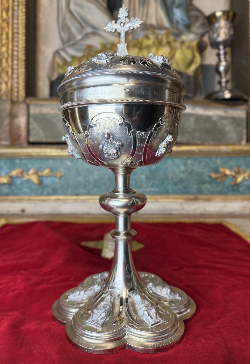 Ciboire en argent de la maison Favier - antérieur à 1850 -photo-2