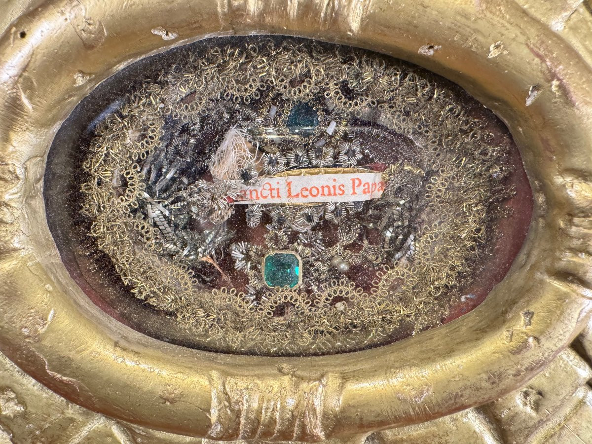 Reliquary Monstrance Of Saint Leo - Pope - 18th Century -photo-3