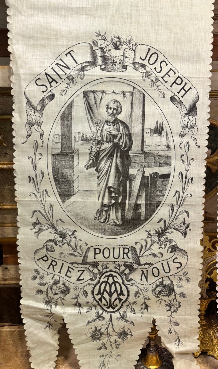 Série de quatre bannières de chapelle - début XXe-photo-4