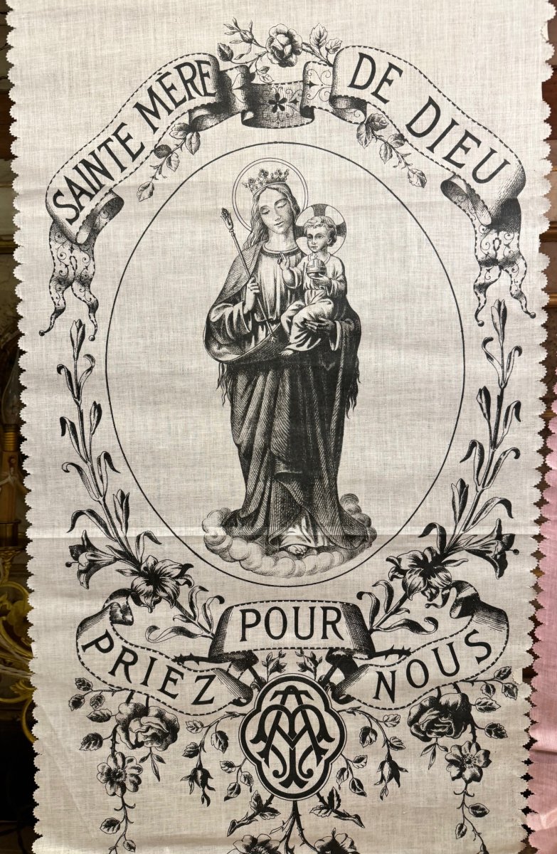 Série de quatre bannières de chapelle - début XXe-photo-1