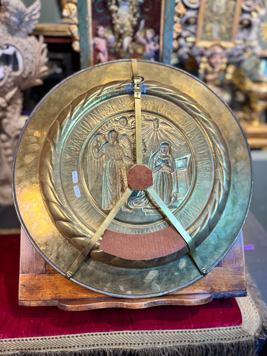 Offering Dish Decorated With The Annunciation - 19th Century -photo-2