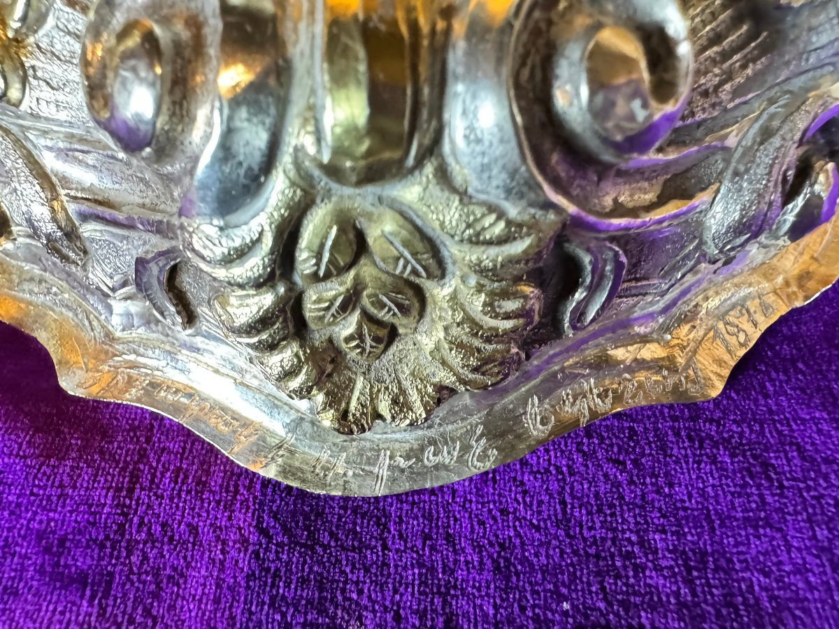 Grand Calice en argent et vermeil - XIXe  -photo-2