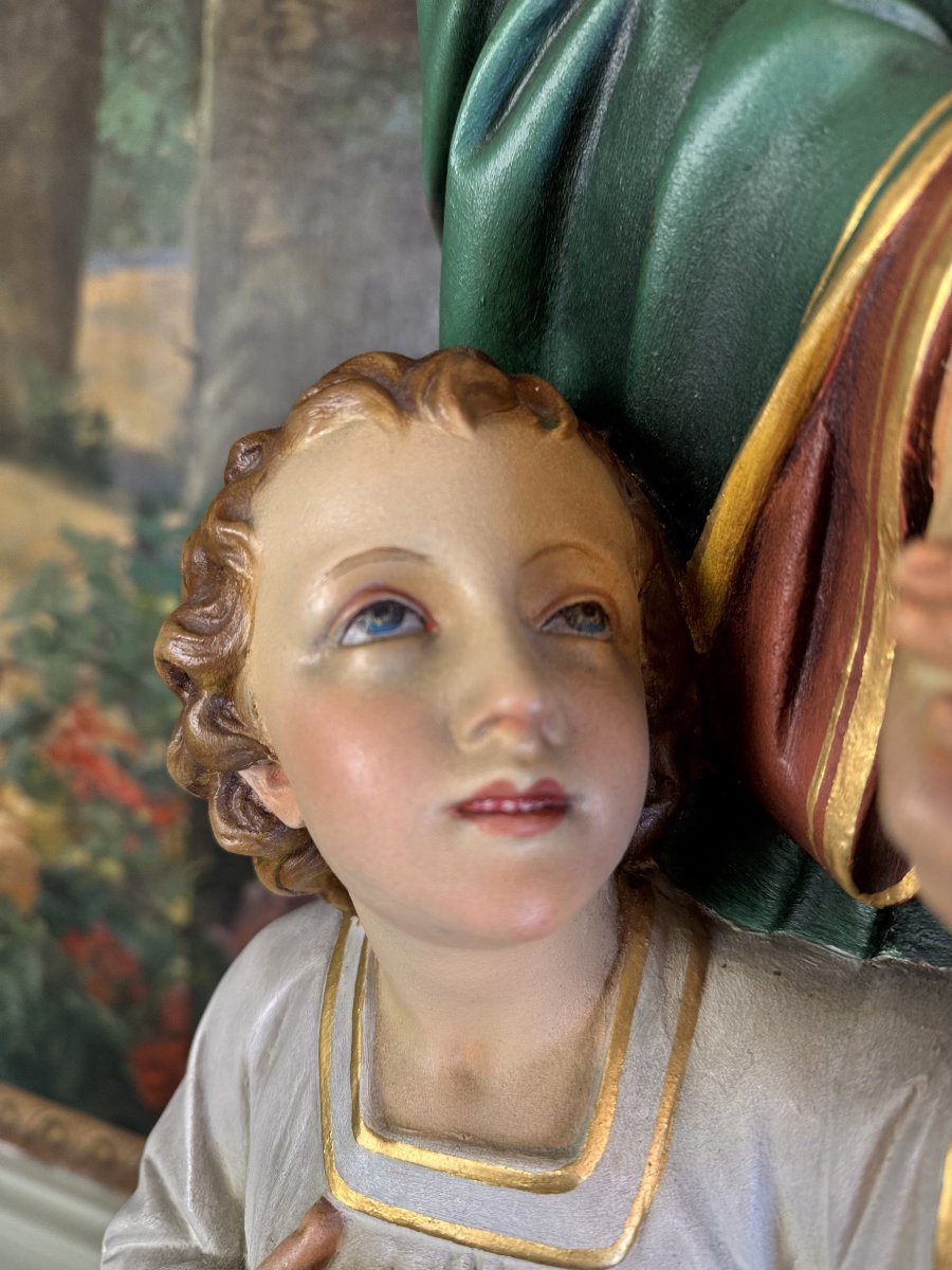 Saint Joseph With The Child - 19th Century-photo-4