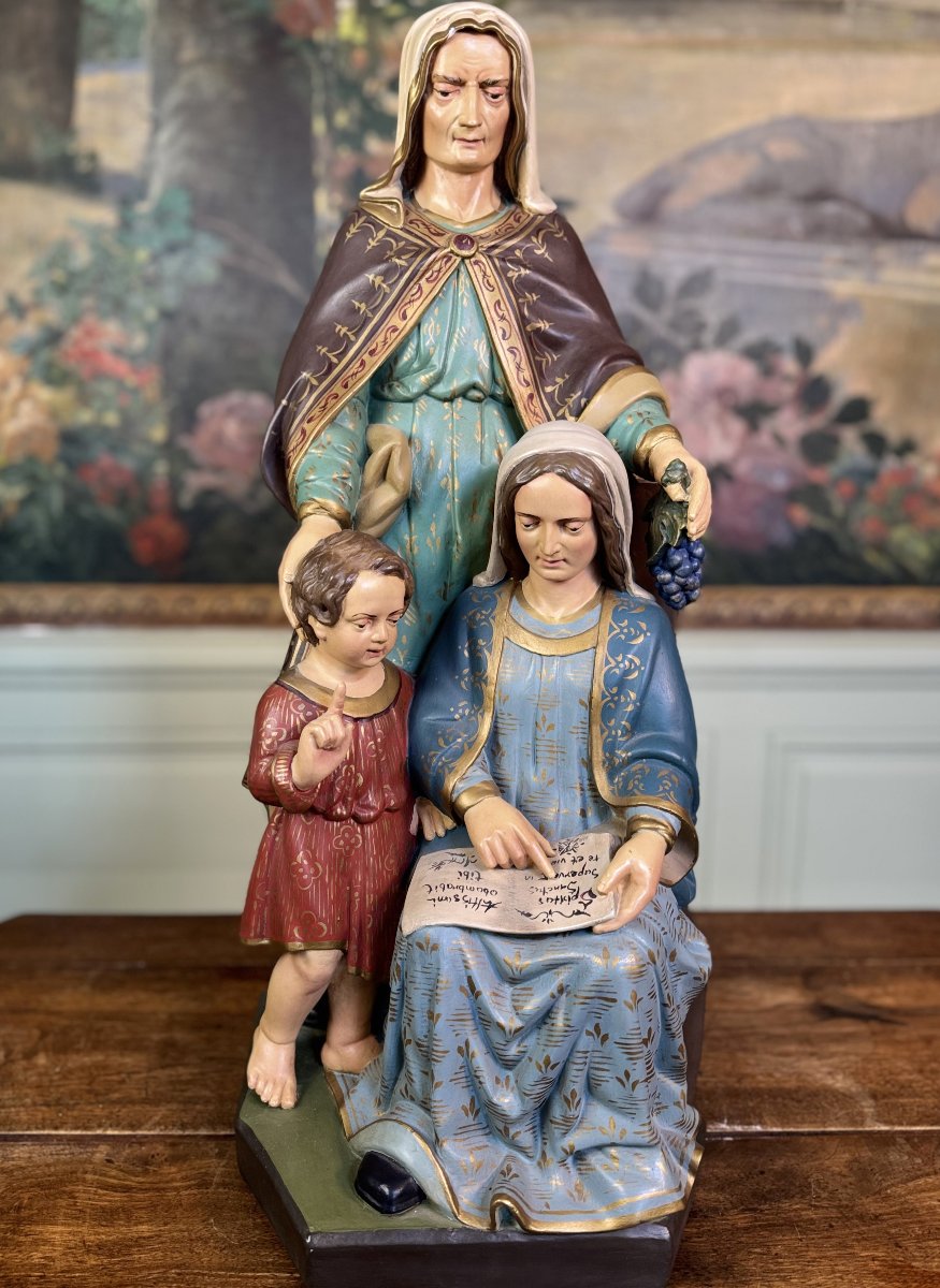 Sainte Anne, la Vierge et l'Enfant - XIXe -photo-2
