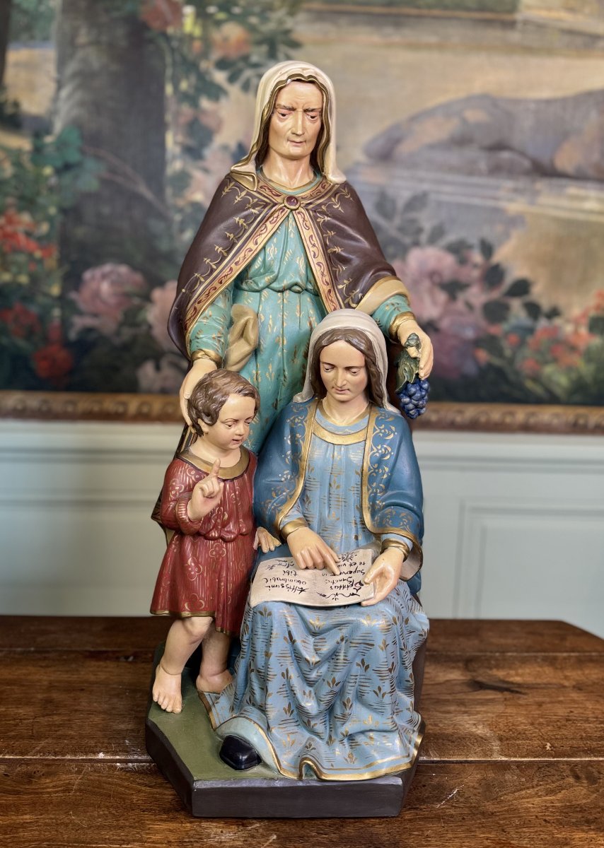 Sainte Anne, la Vierge et l'Enfant - XIXe -photo-3