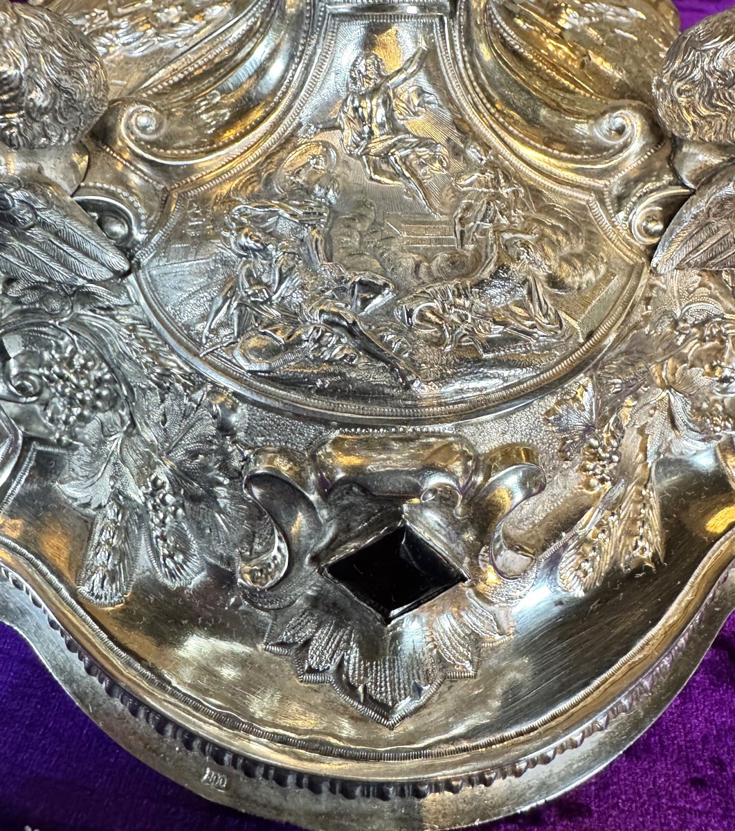 Silver Ciborium - Cathedral Model - 19th Century-photo-3