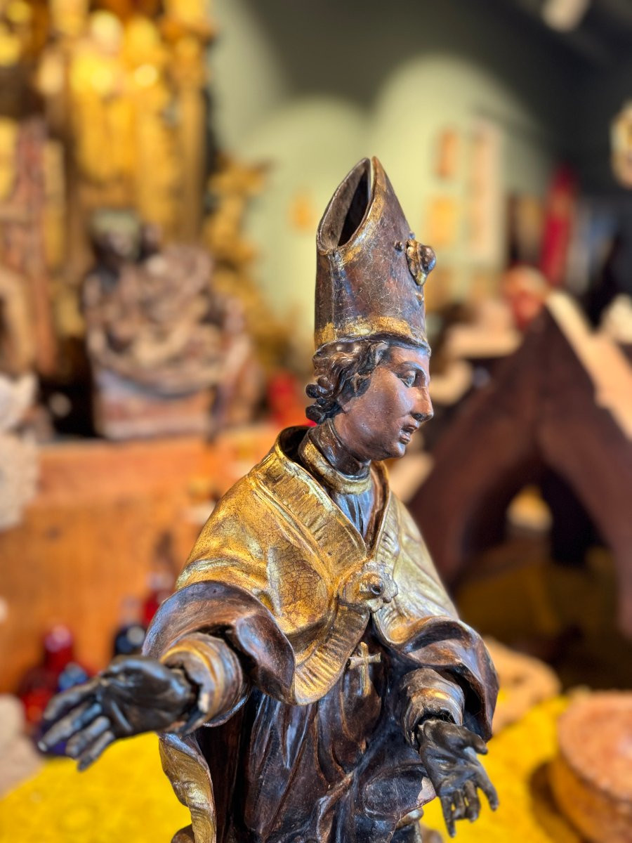 Reliquary Bust Of Saint Boniface - 18th Century -photo-2