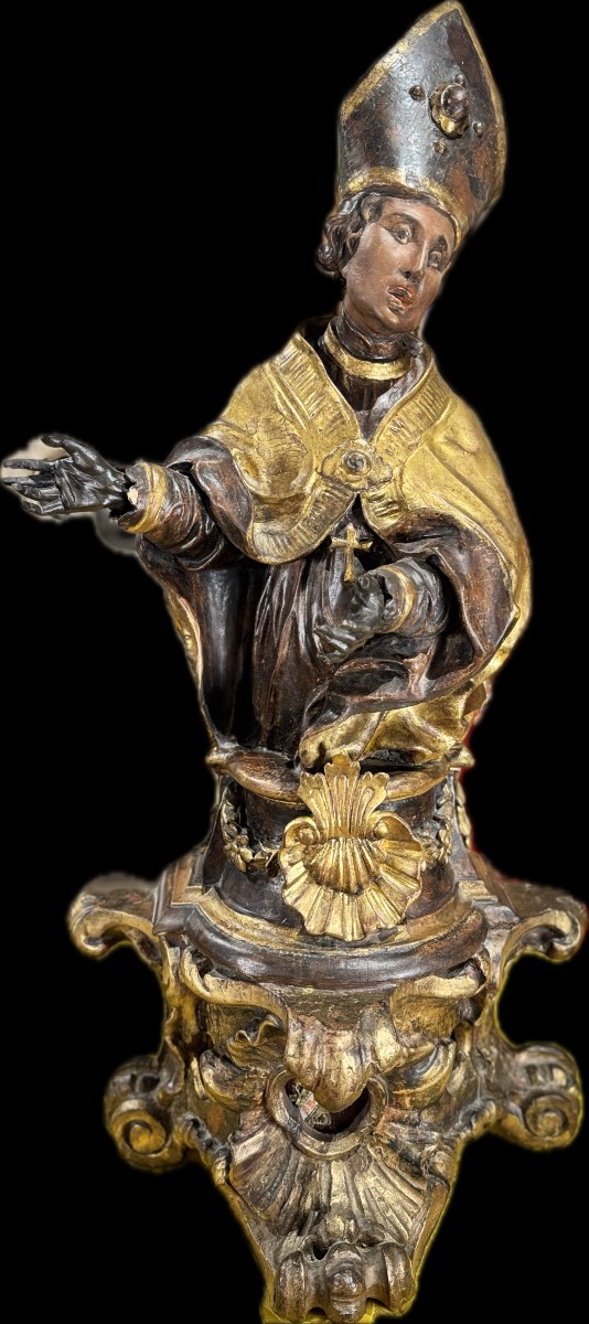 Reliquary Bust Of Saint Boniface - 18th Century 