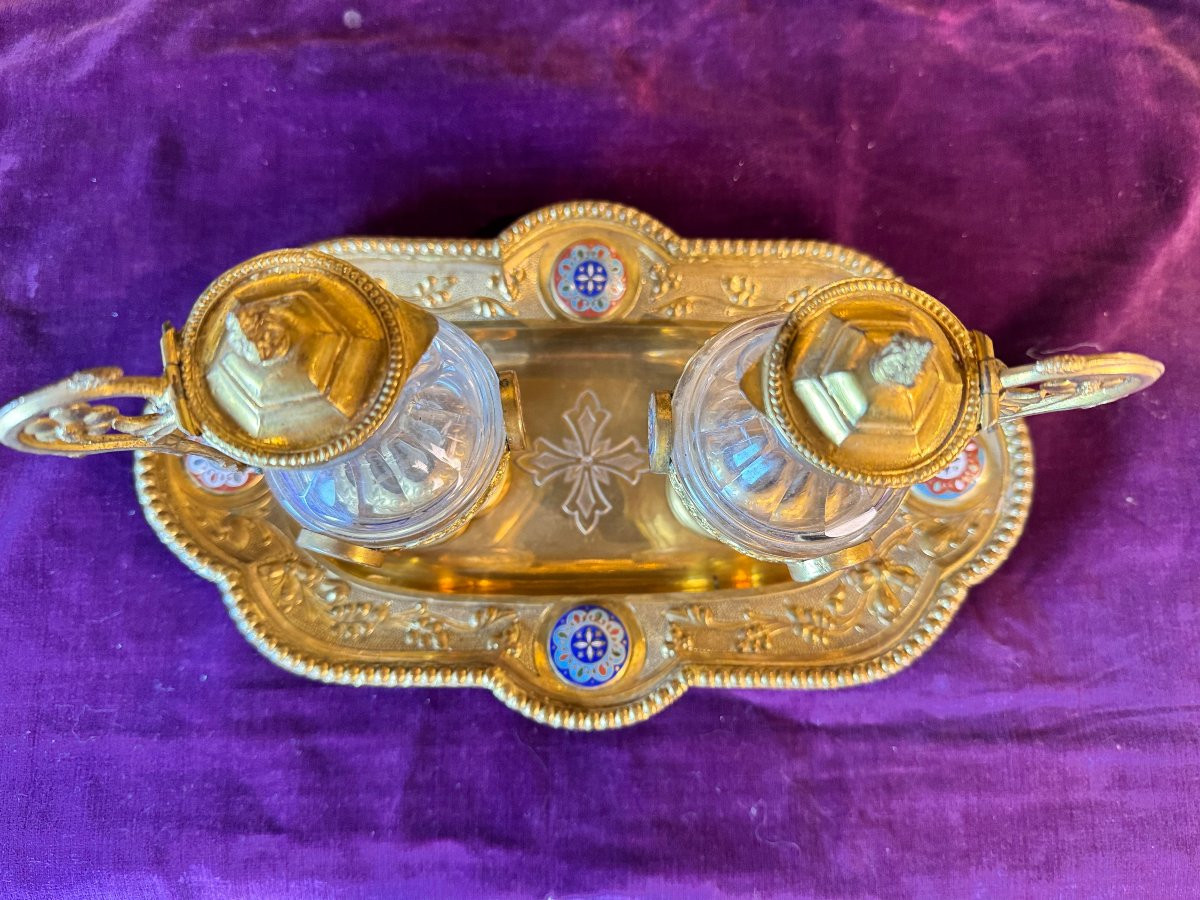 Paire de burettes et lavabo - XIXe -photo-2