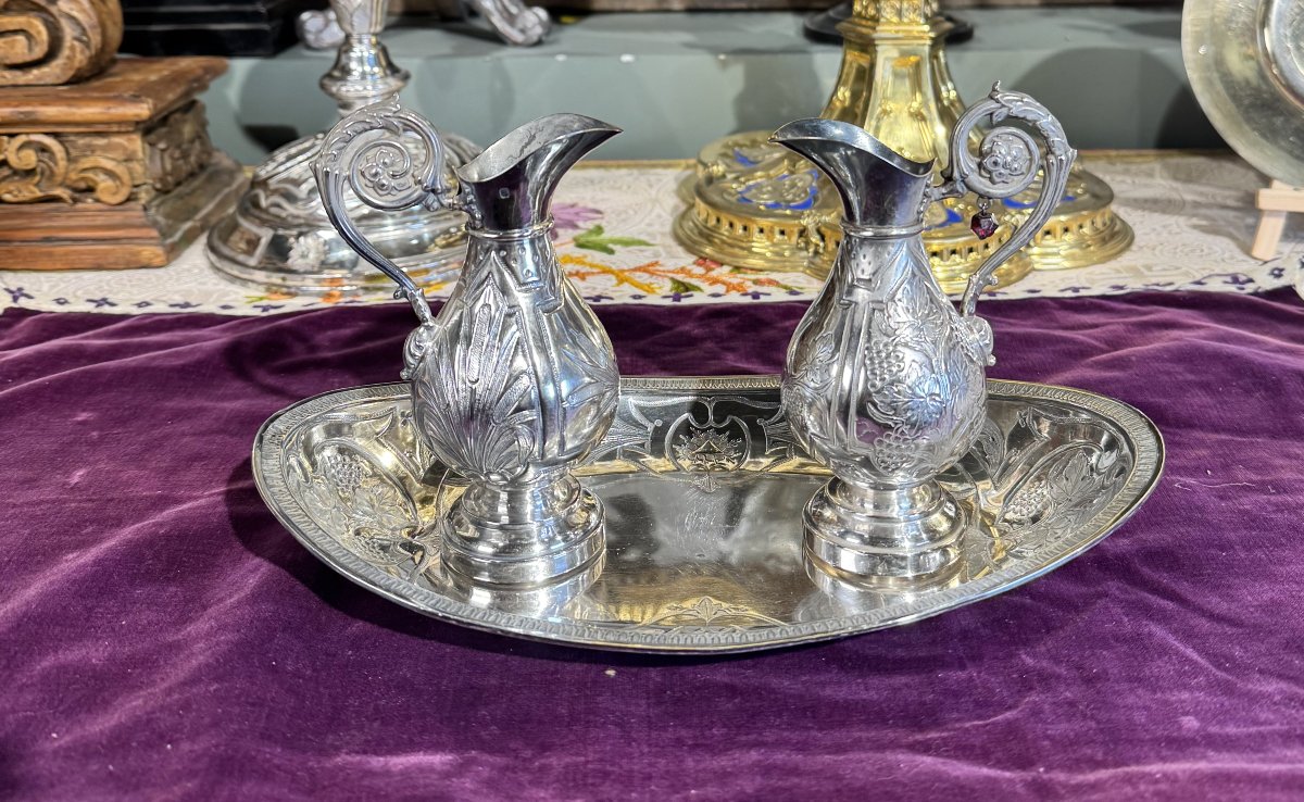 Burettes liturgiques et lavabo - XIXe-photo-2