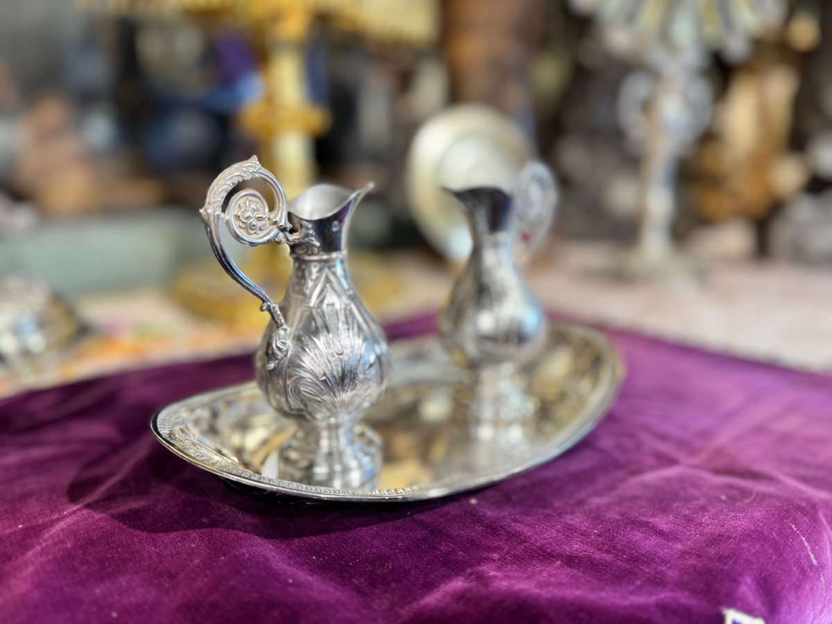 Burettes liturgiques et lavabo - XIXe-photo-4