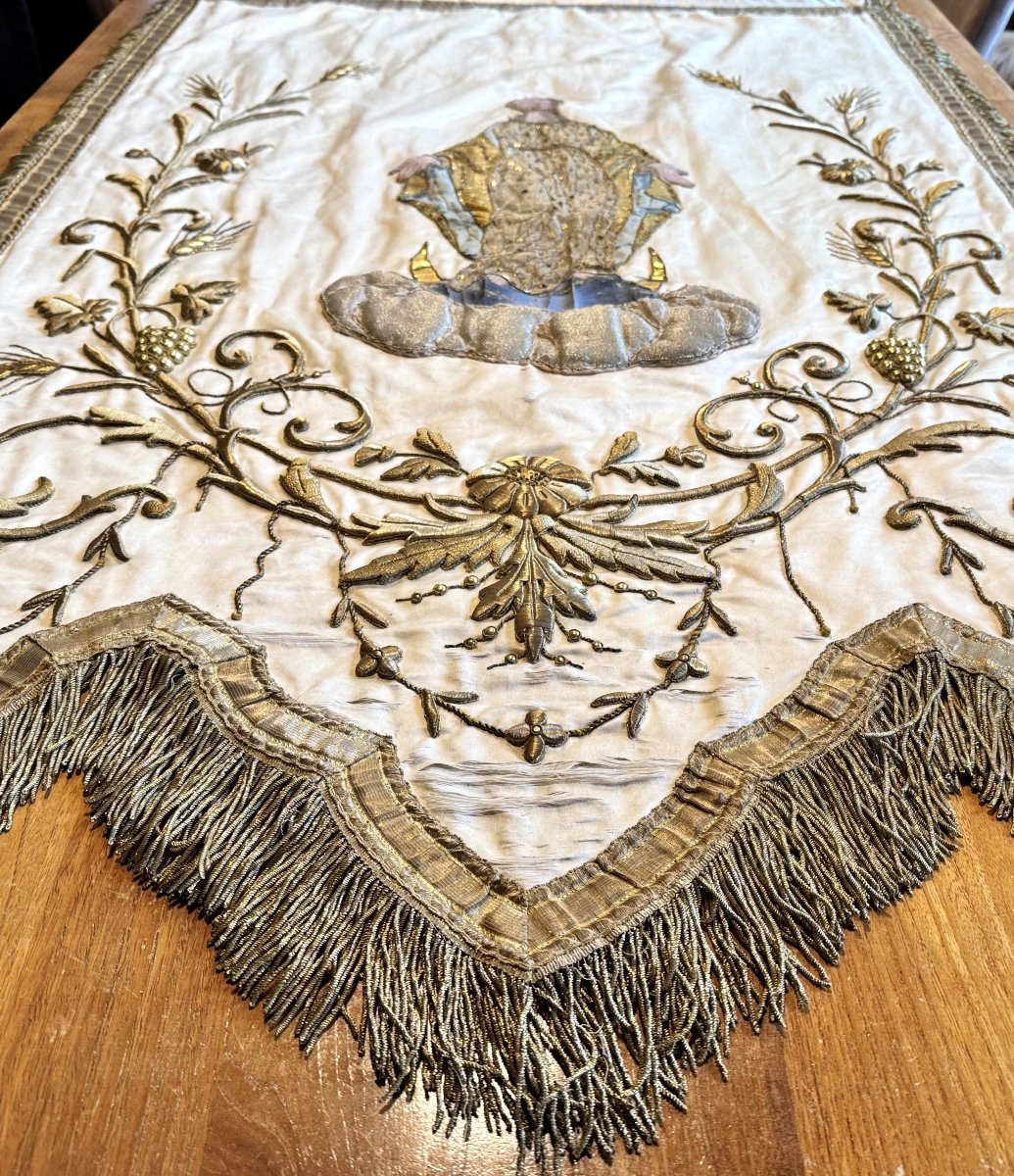 Large Marian Processional Banner – 19th Century -photo-2